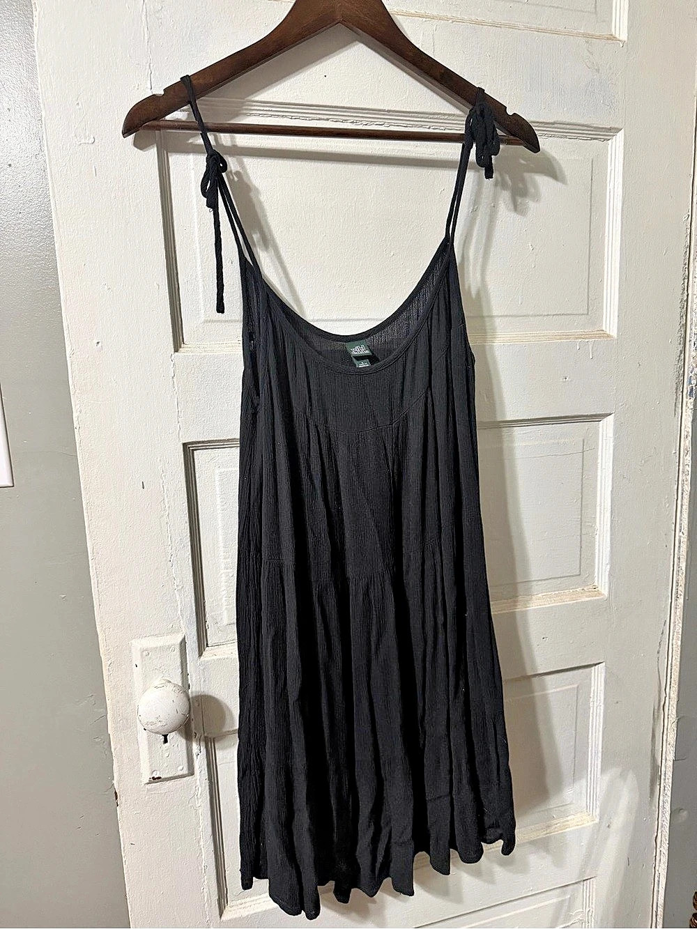 Wild Fable Black Shoulder Tie Dress